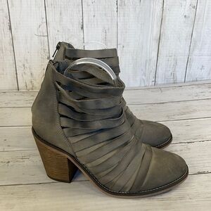 Free People Taupe Hybrid Strappy Heel Bootie
